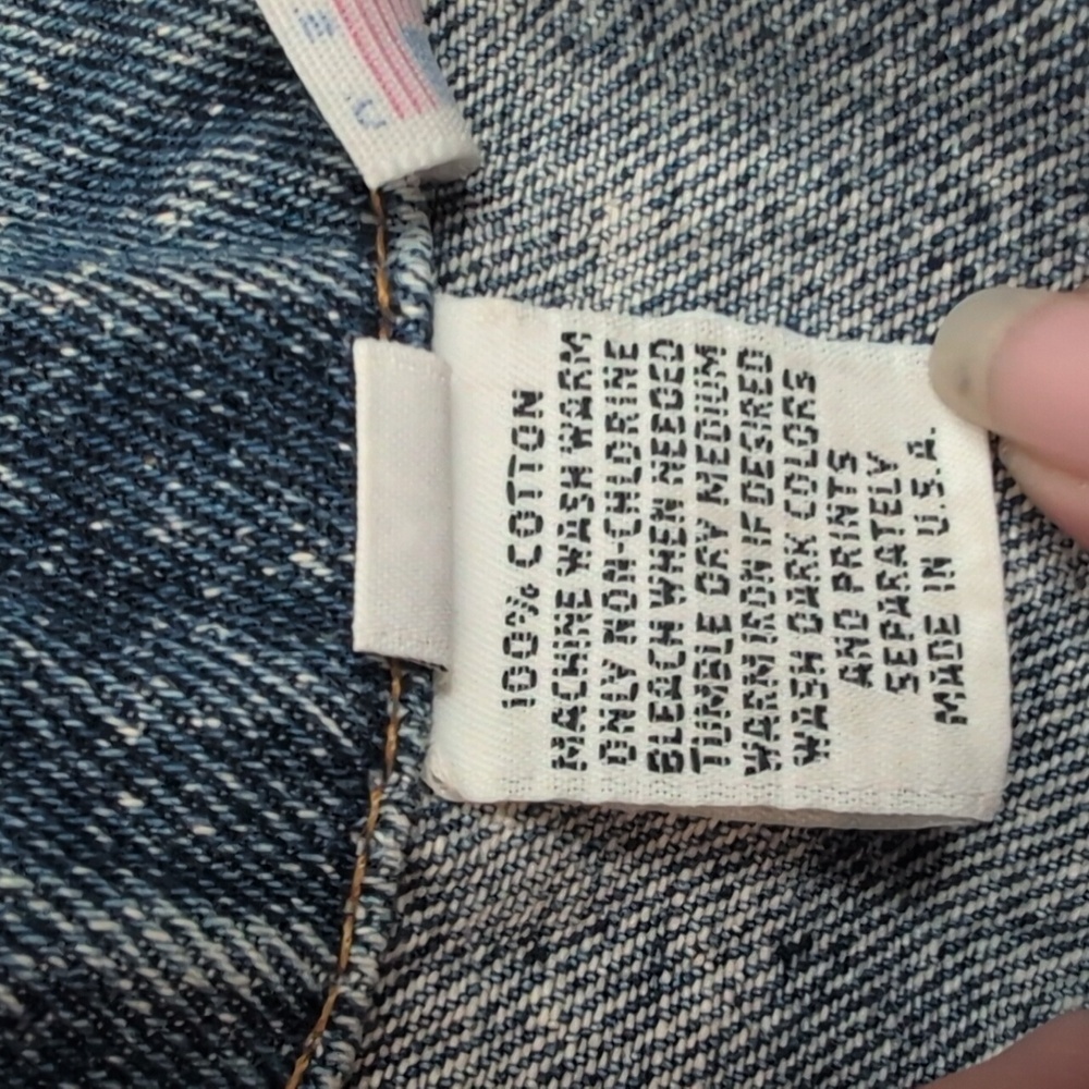 Vintage Acid Wash 80s Denim Jacket Ford Motocraft Racing size XL Made In The USA - Picture 7 of 10